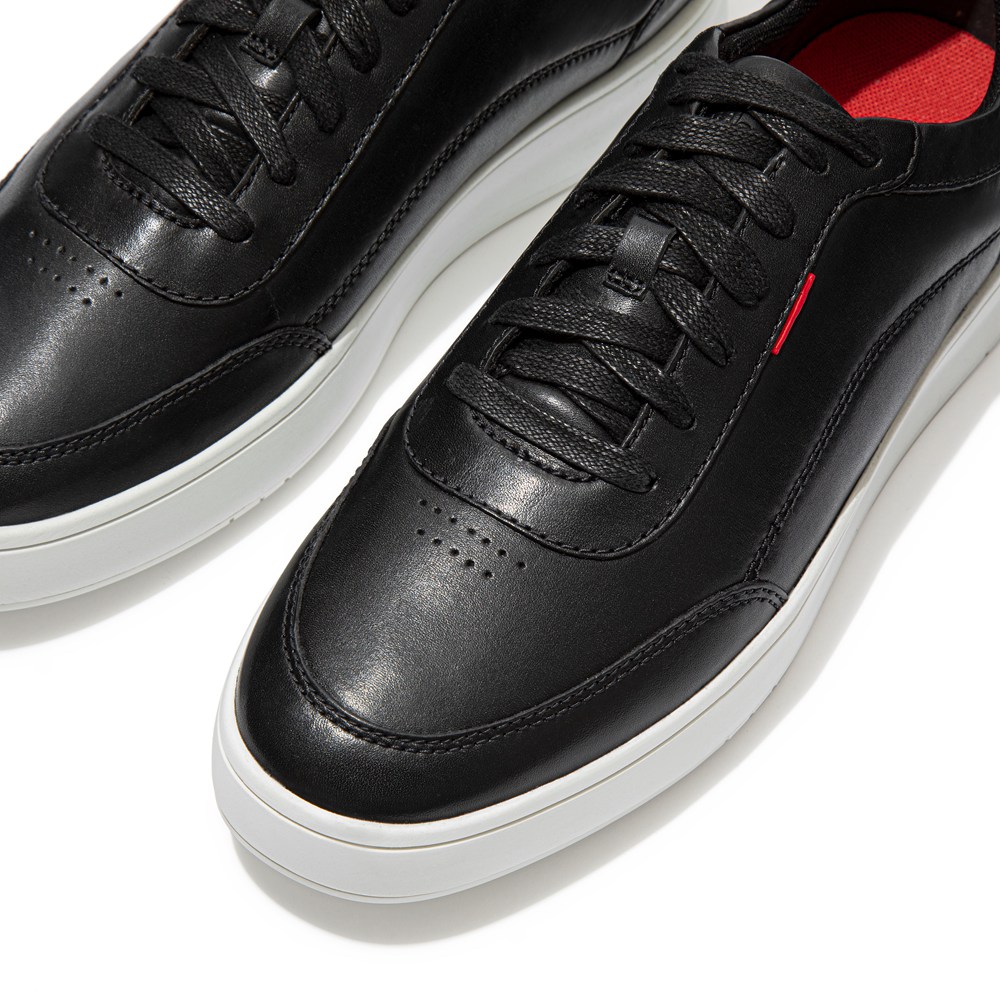 Fitflop Mens Sneakers - Rally X Leather - Black - 451-ZQAOIF